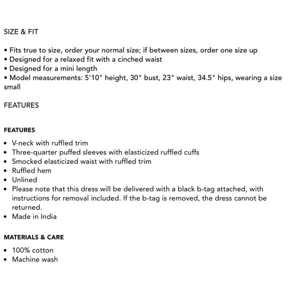 Zadig & Voltaire Rune Debby Cotton Ruffle Evil Eye Print Mini Dress XS - Picture 4 of 12